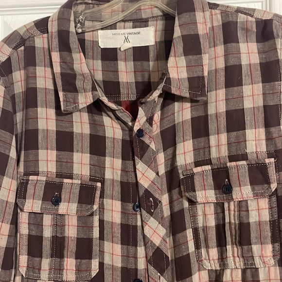 MISS ME Womens Vintage Button Down - Picture 2 of 5